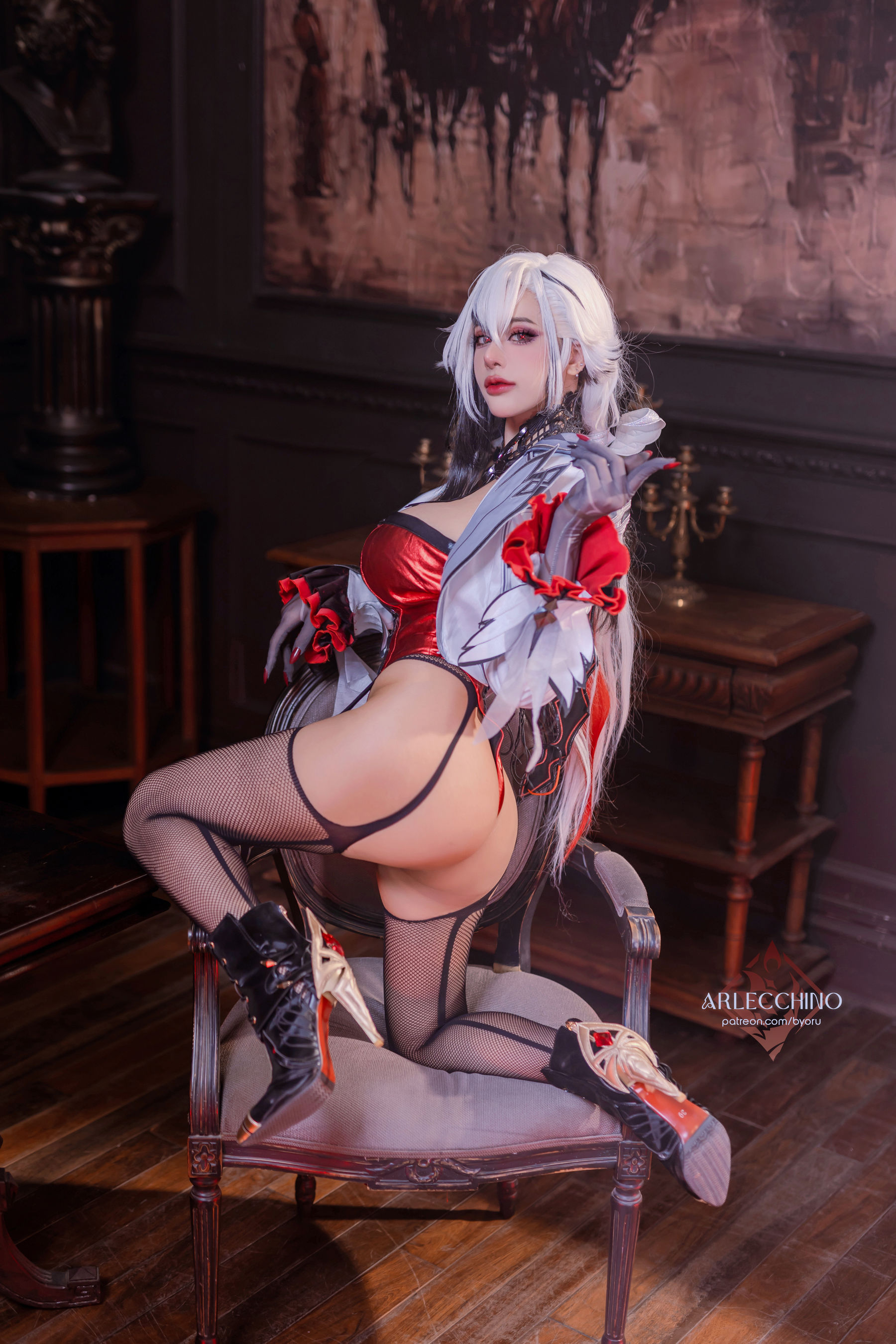 日本性感萝莉 Byoru - Genshin Impact Arlecchino Dress