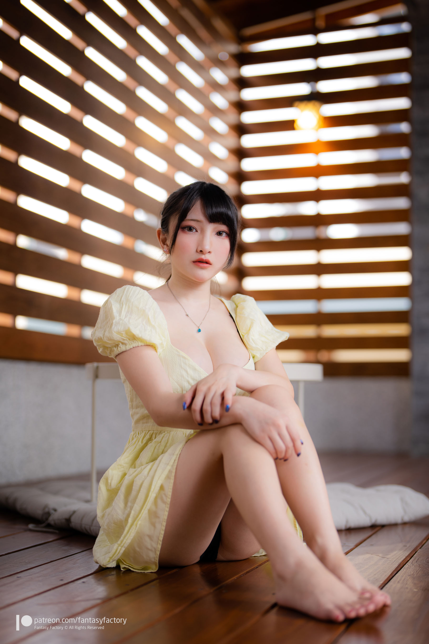 [Fantasy Factory] 小丁 Cosplay写真 - 2022.05 Yellow dress black underwear
