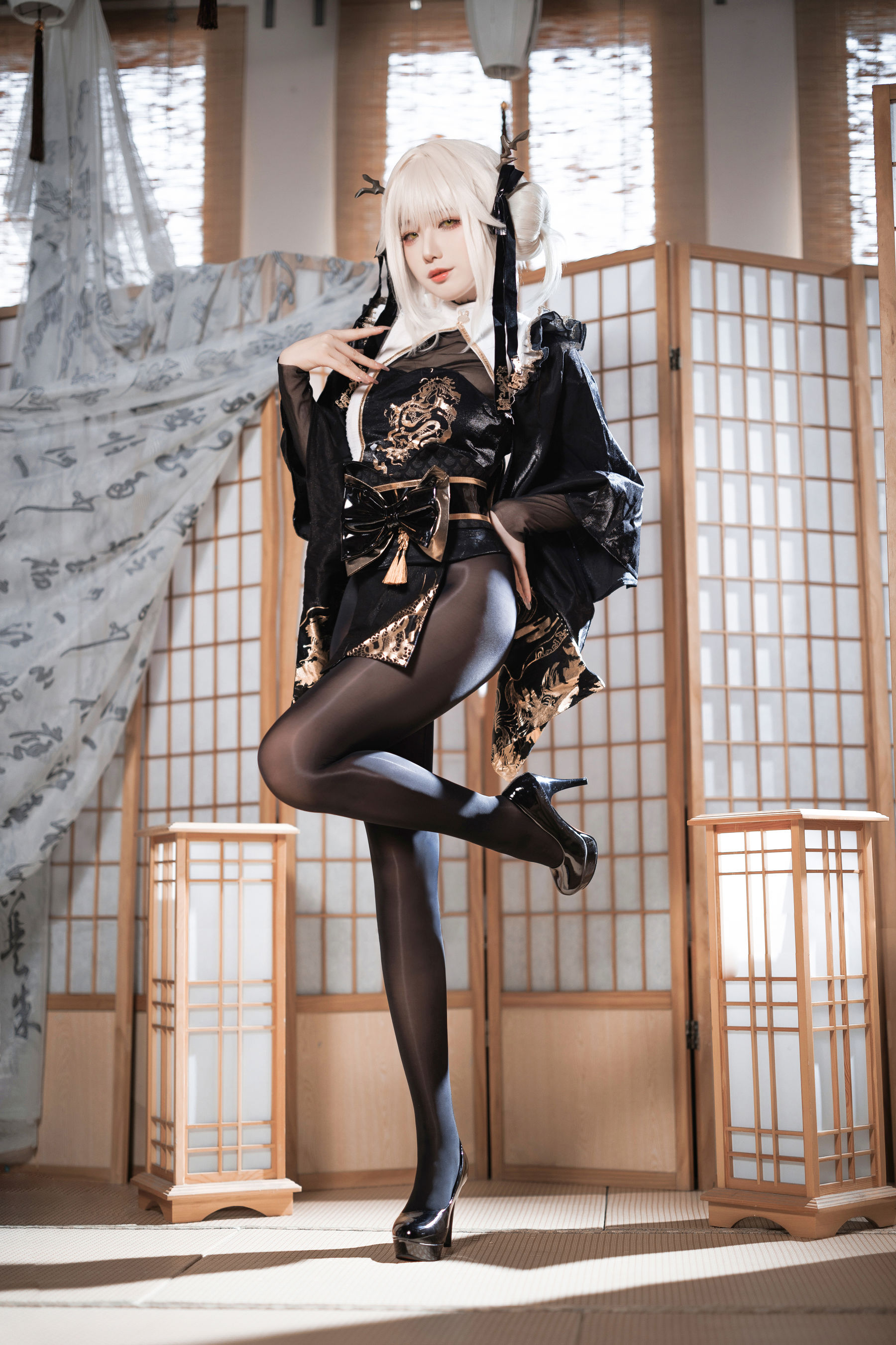 动漫博主封疆疆v - NIKKE 白兔布兰儿 和服