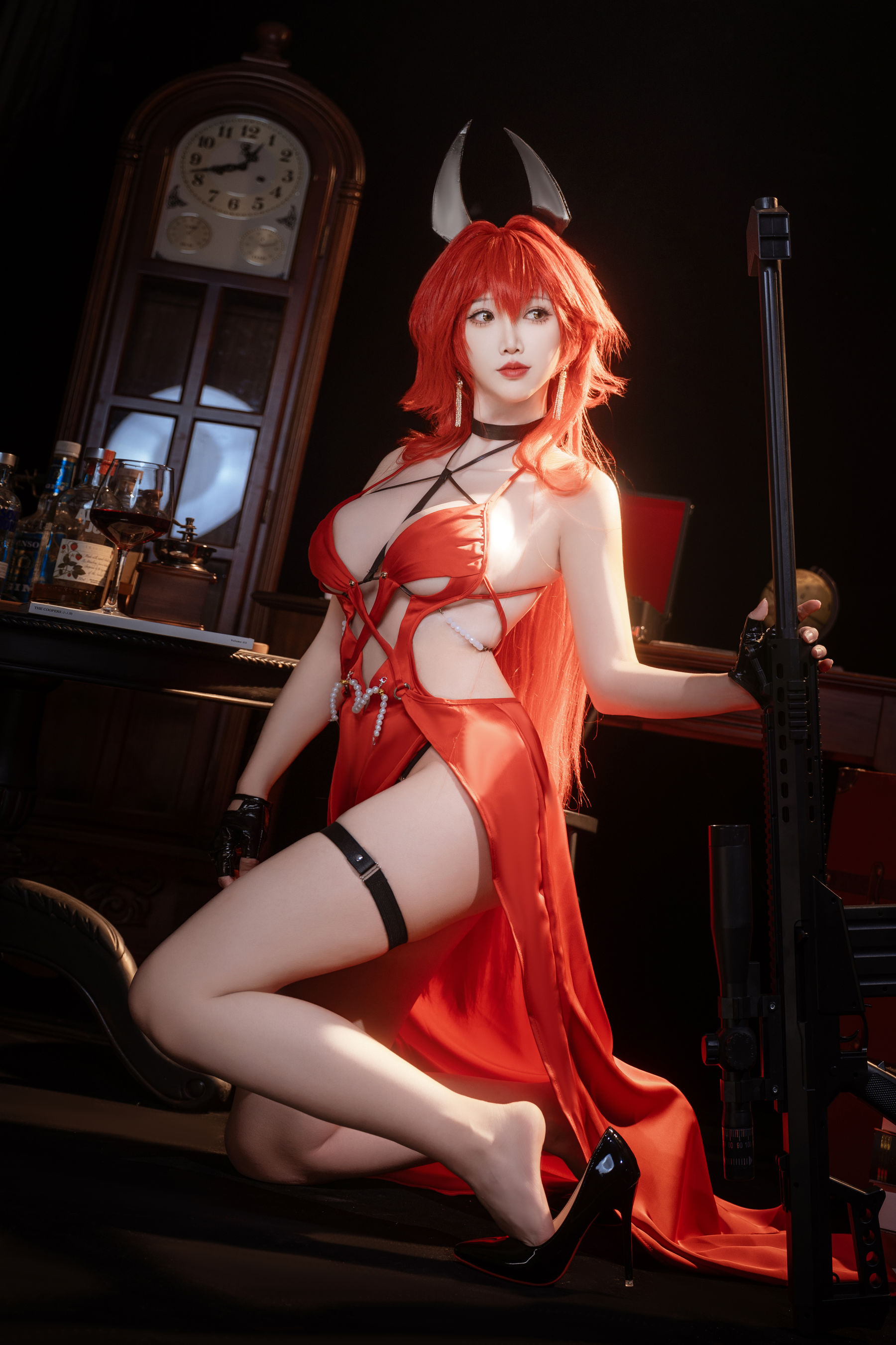 可爱人气Coser面饼仙儿 - Nikke 小红帽礼服