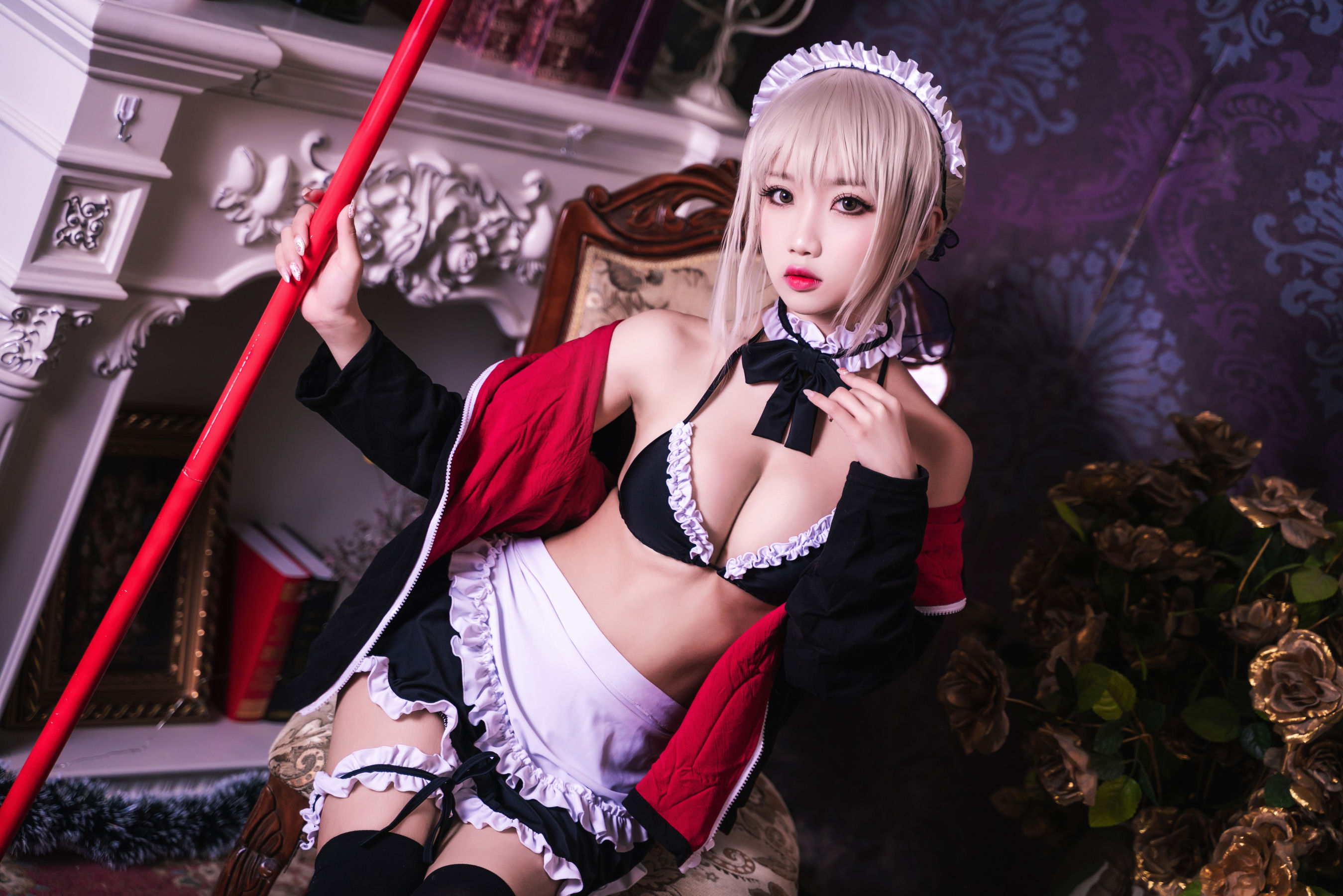 白嫩美少女 鬼畜瑶 - 黑呆女仆 (不知火舞)