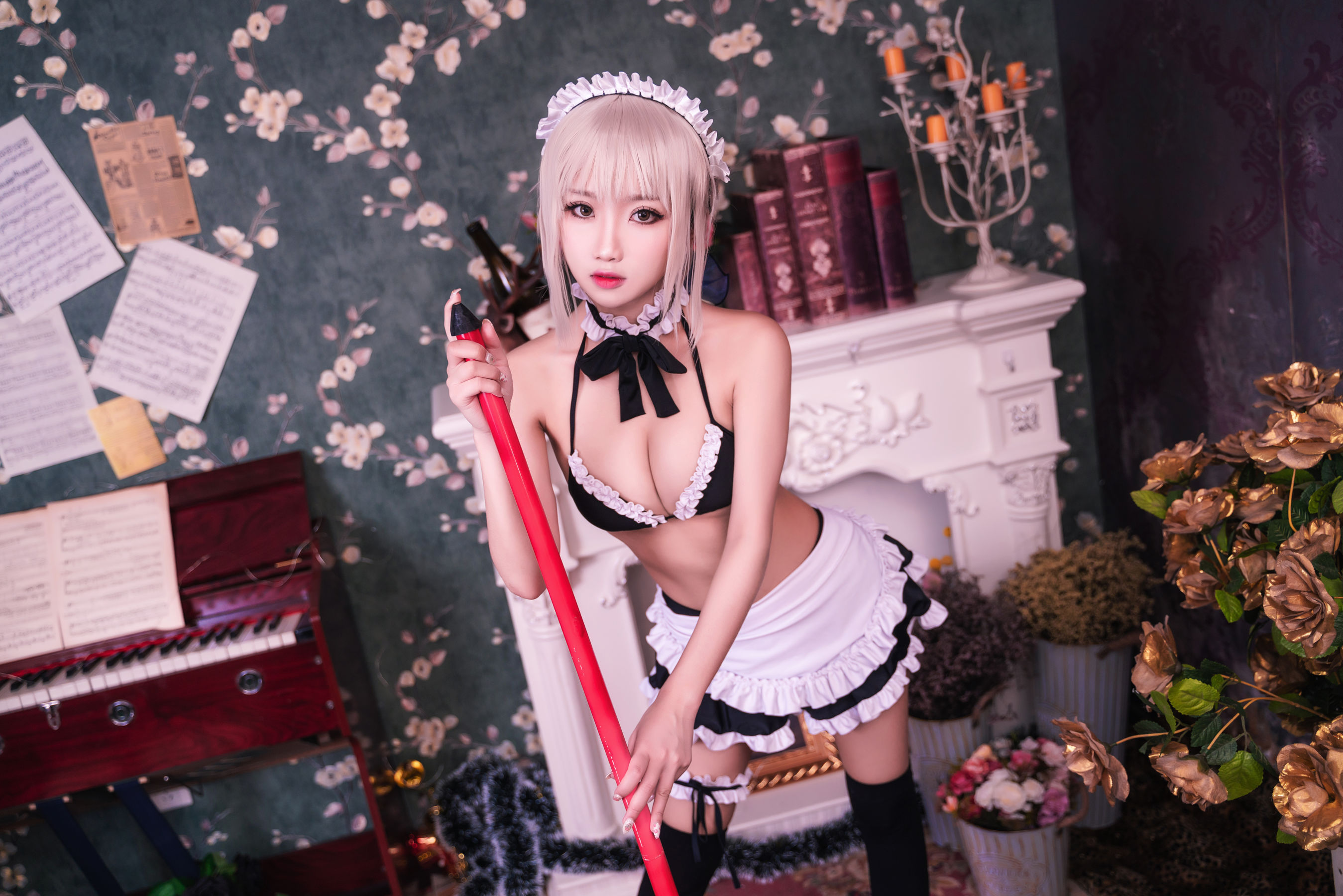 白嫩美少女 鬼畜瑶 - 黑呆女仆 (不知火舞)