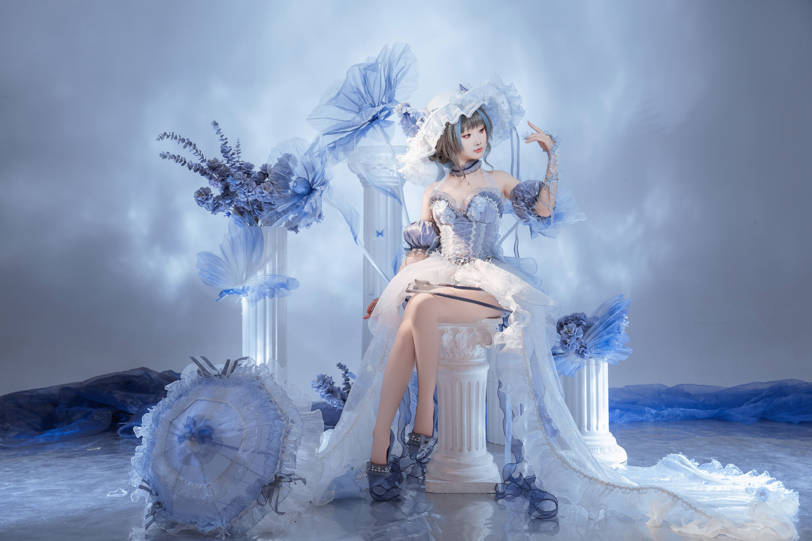 可爱人气Coser 面饼仙儿 - 碧蓝航线 柴郡礼服