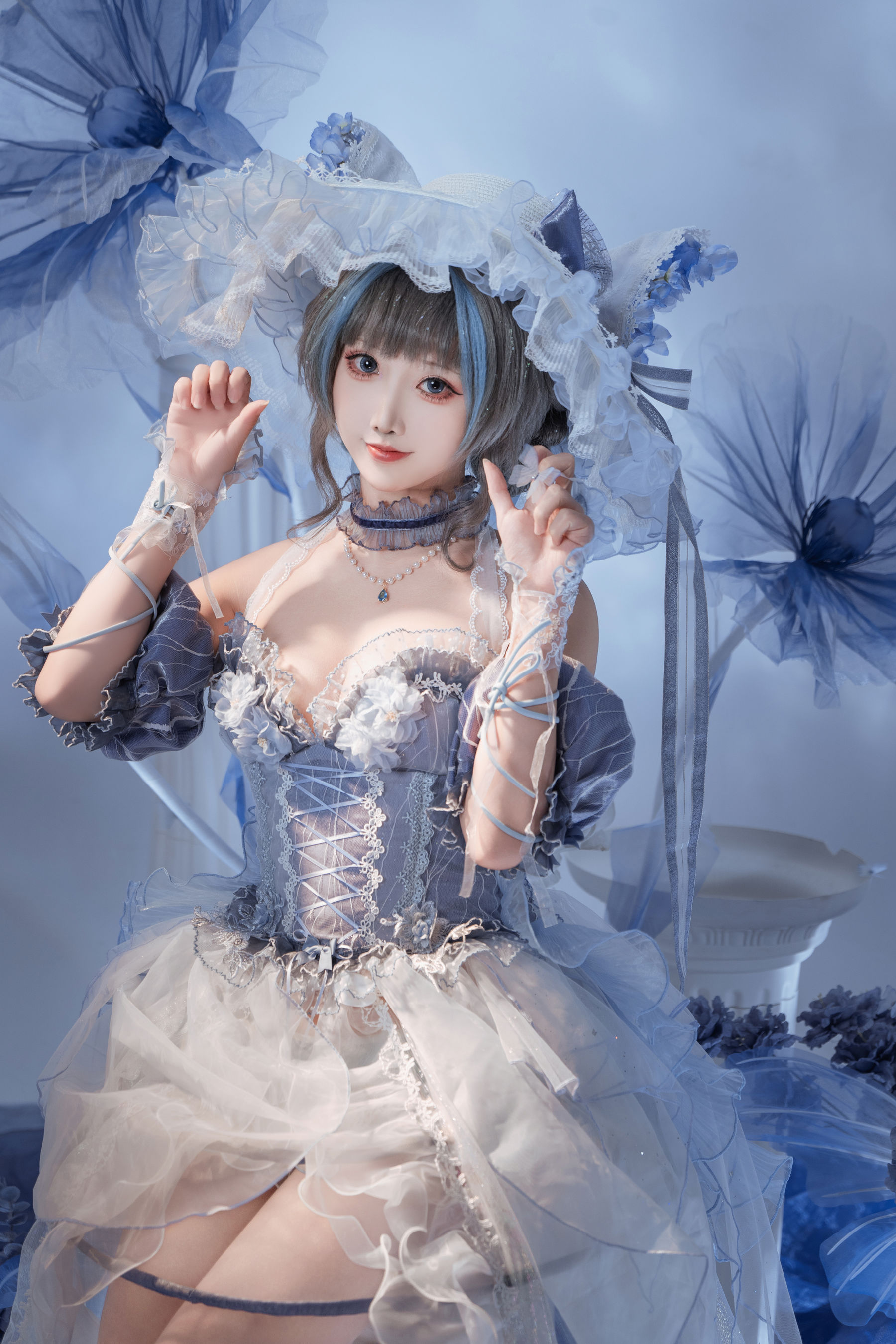 可爱人气Coser 面饼仙儿 - 碧蓝航线 柴郡礼服