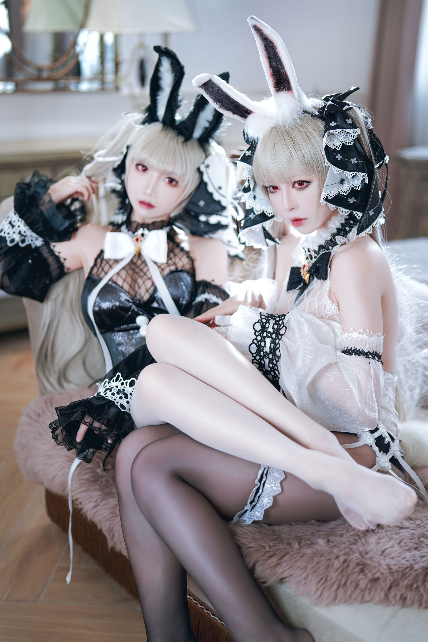 可爱人气Coser 面饼仙儿&半半子 - 碧蓝航线 可畏兔兔