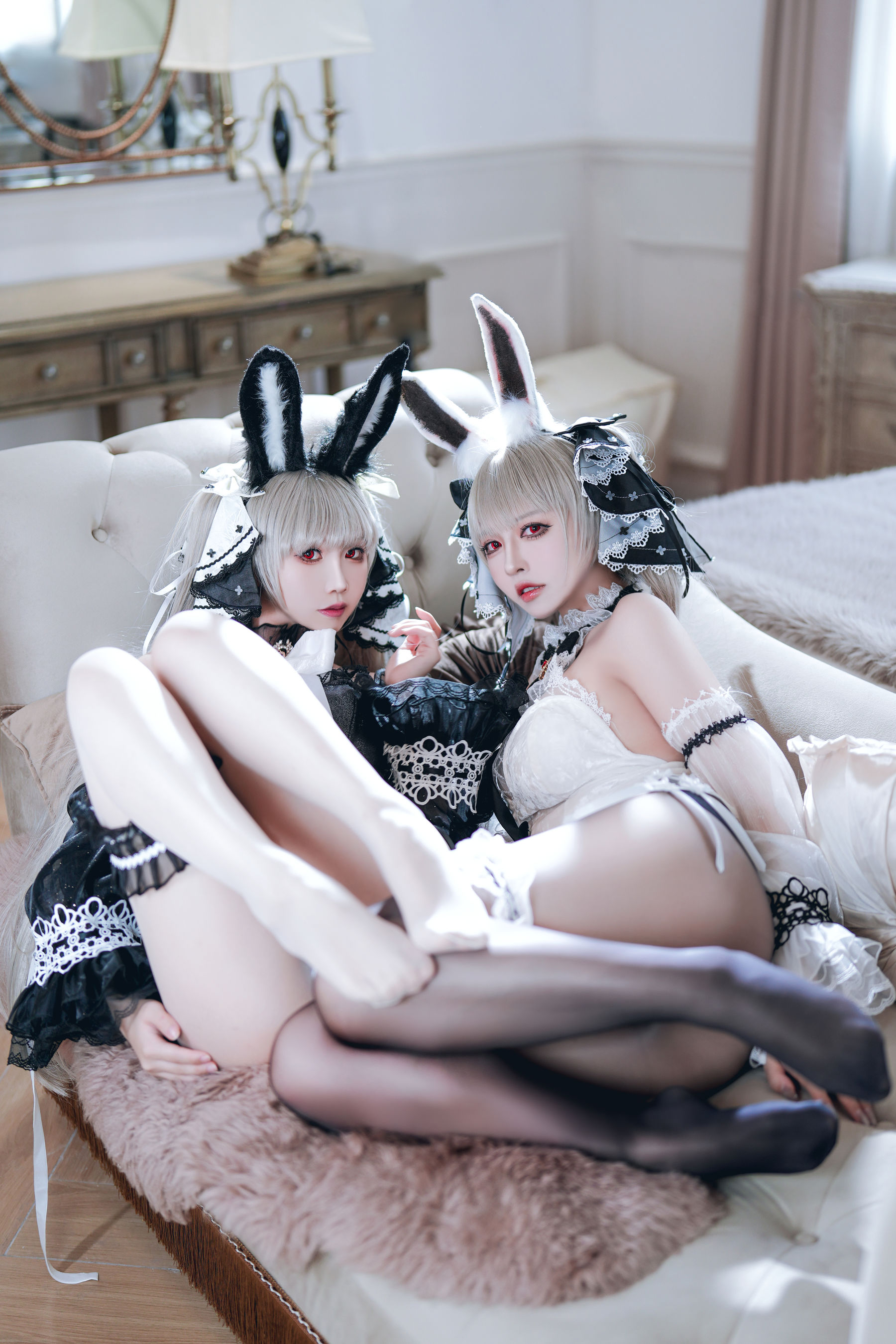可爱人气Coser 面饼仙儿&半半子 - 碧蓝航线 可畏兔兔